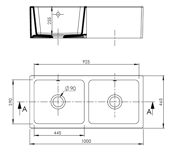 Evier Timbre d'Office Belfast 1000