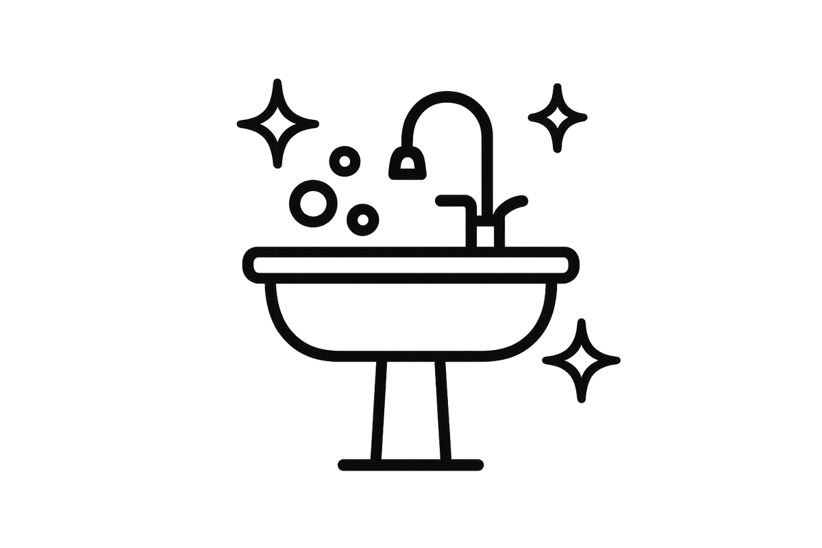 fait un pictogramme pour montrer le fait que les eviers soient hygienique