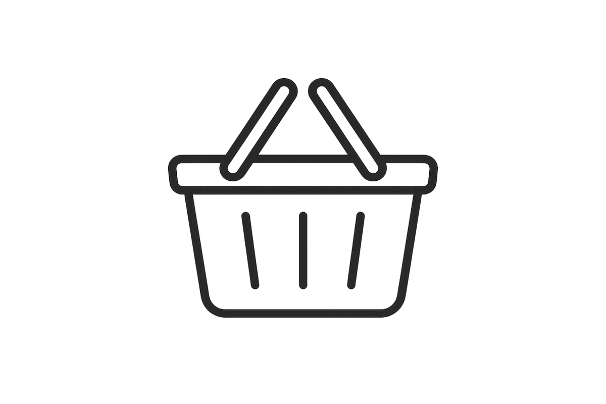 pictogramme d'un panier pour payer